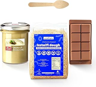 GONAPA Toasted Kataifi Dubai Chocolate Bar Filling, 500g, Nut-Free, GMO-Free, 100% Vegan, Kosher Certified, 1 Year Shelf Life (Chocolate not included) (Bundle)