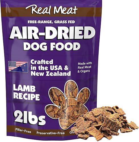 Miniatura 115 de Real Meat - Alimento para perros secado al aire con cordero y pescado real, bolsa de 5 libras de alimento real para perros de carne real sin granos