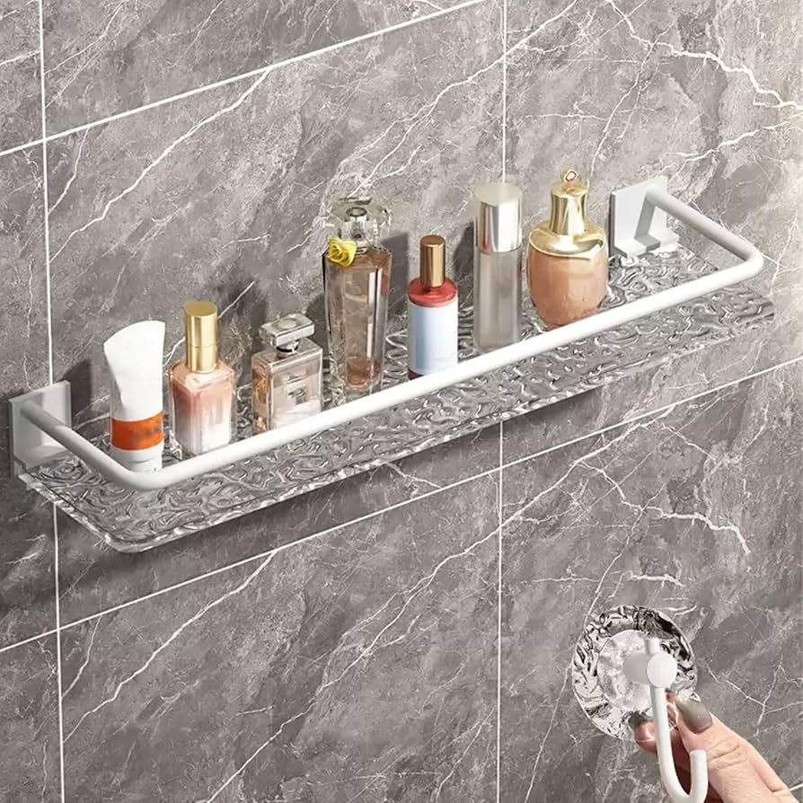 浴室用ラック 壁掛け 強力粘着固定 穴無し設置可 バス 収納