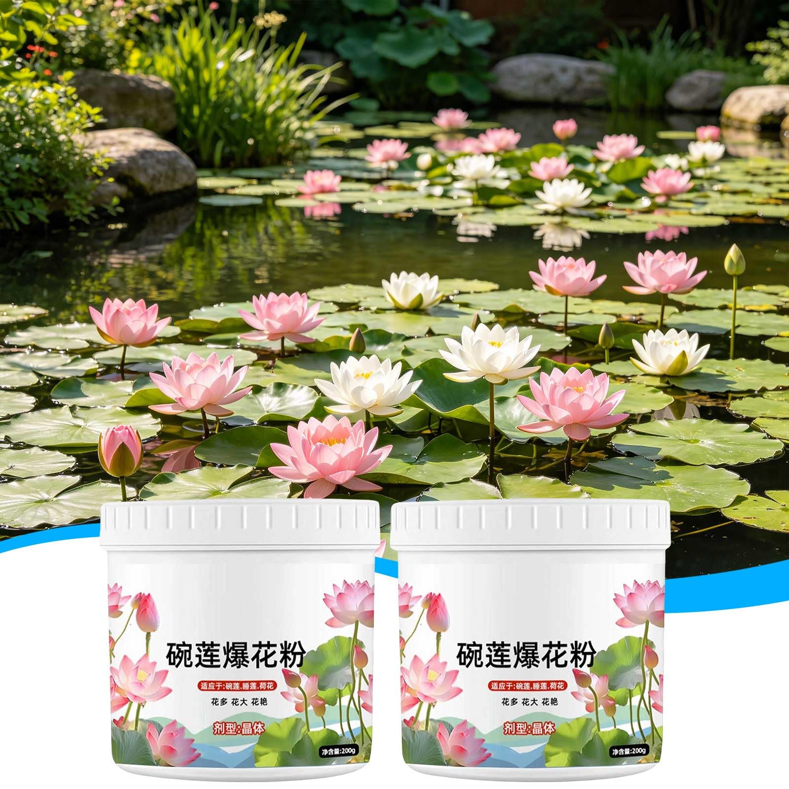 Aquatic Plant Fertilizer, 2pcs High Potency Pond Tabs, Water Lily Food for Vibrant Growth, Nutrient Rich Root Tablets for Heavy Feeding, 200g Garden Care