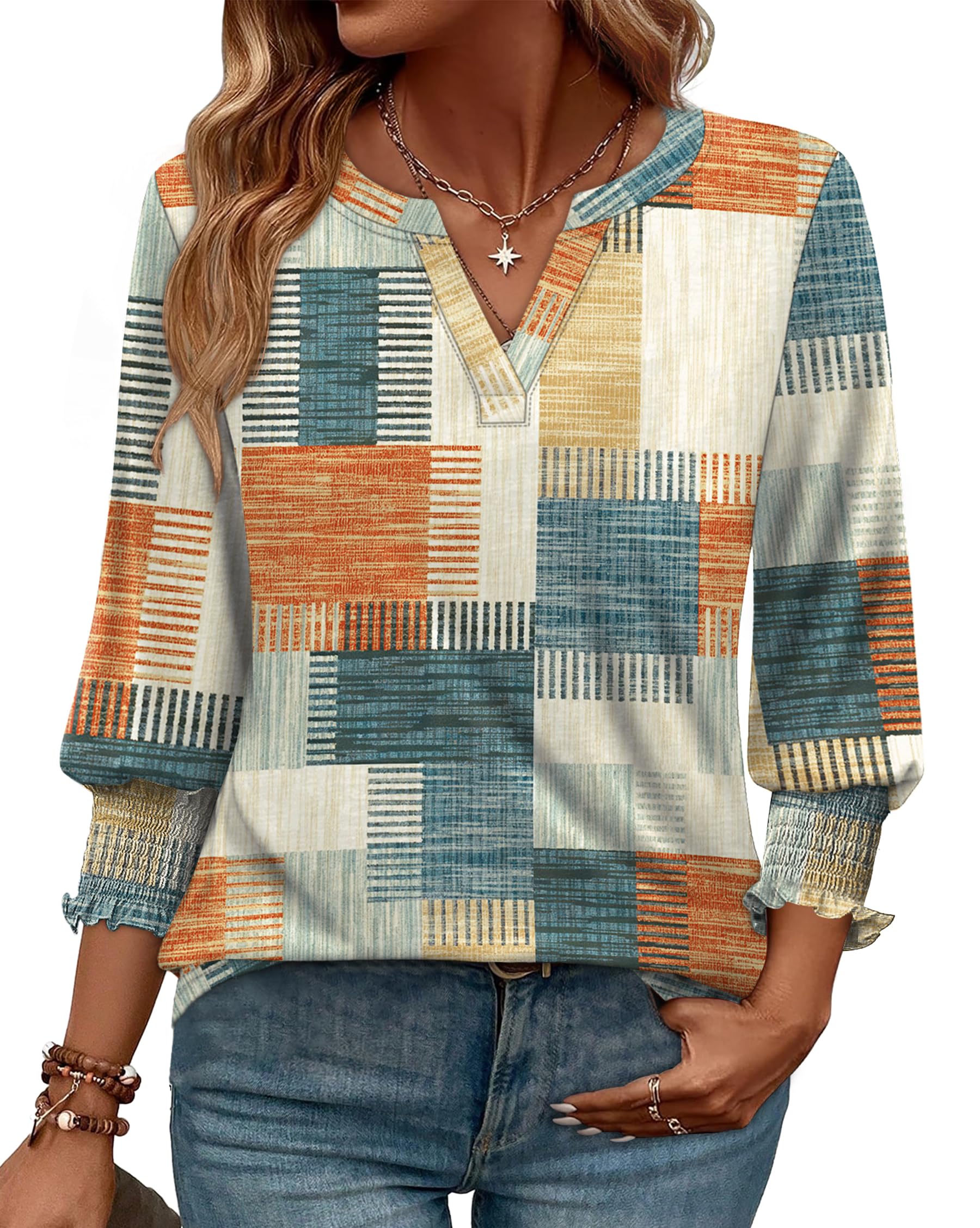 Save 47% on WIHOLL 3/4 Sleeve Women's Top
