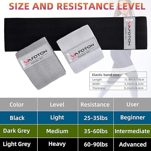 Miniatura 3 de Bandas de ejercicio para glúteos, juego de bandas de resistencia para mujeres y hombres, accesorios de gimnasio en casa, banda elástica