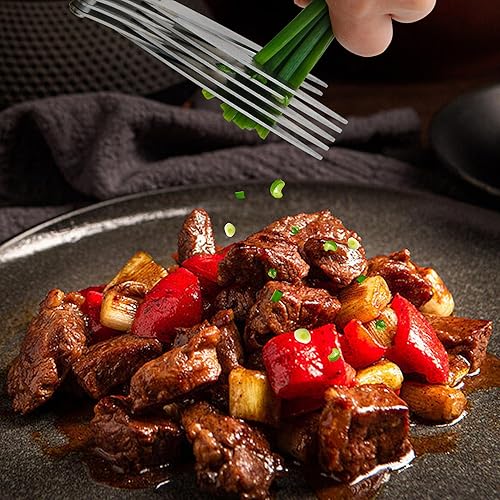 Miniatura 3 de Tijeras de corte de hierbas, tijeras de 5 cuchillas, tijeras de corte multiusos con 5 cuchillas de acero inoxidable, cubierta de seguridad y peine