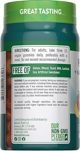 Miniatura 7 de Nature's Truth Gomitas de citrato de magnesio y potasio  60 unidades  Suplemento vegano, sin OMG y sin gluten