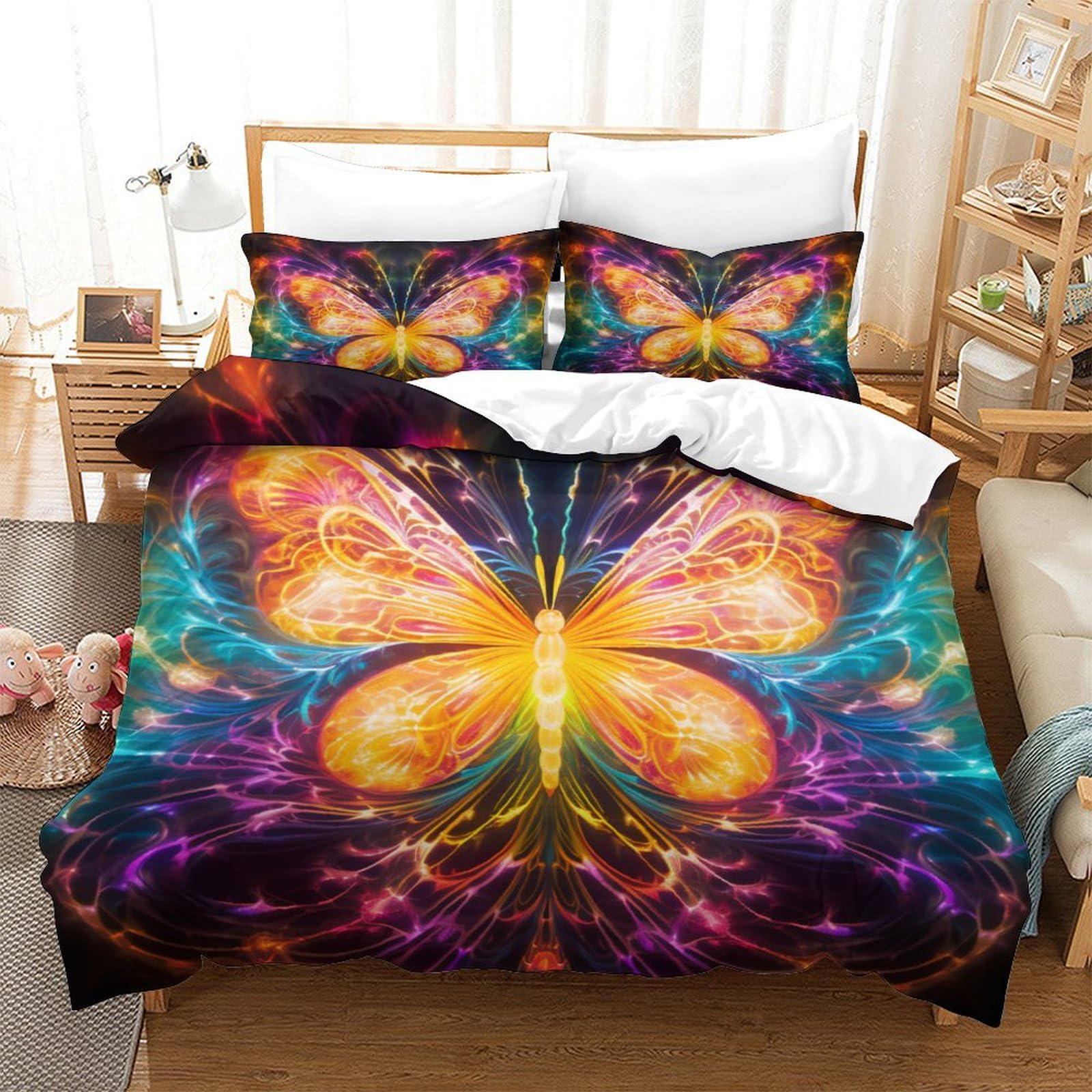 Housse de couette fermeture éclair hypoallergénique ultra douce 140x200