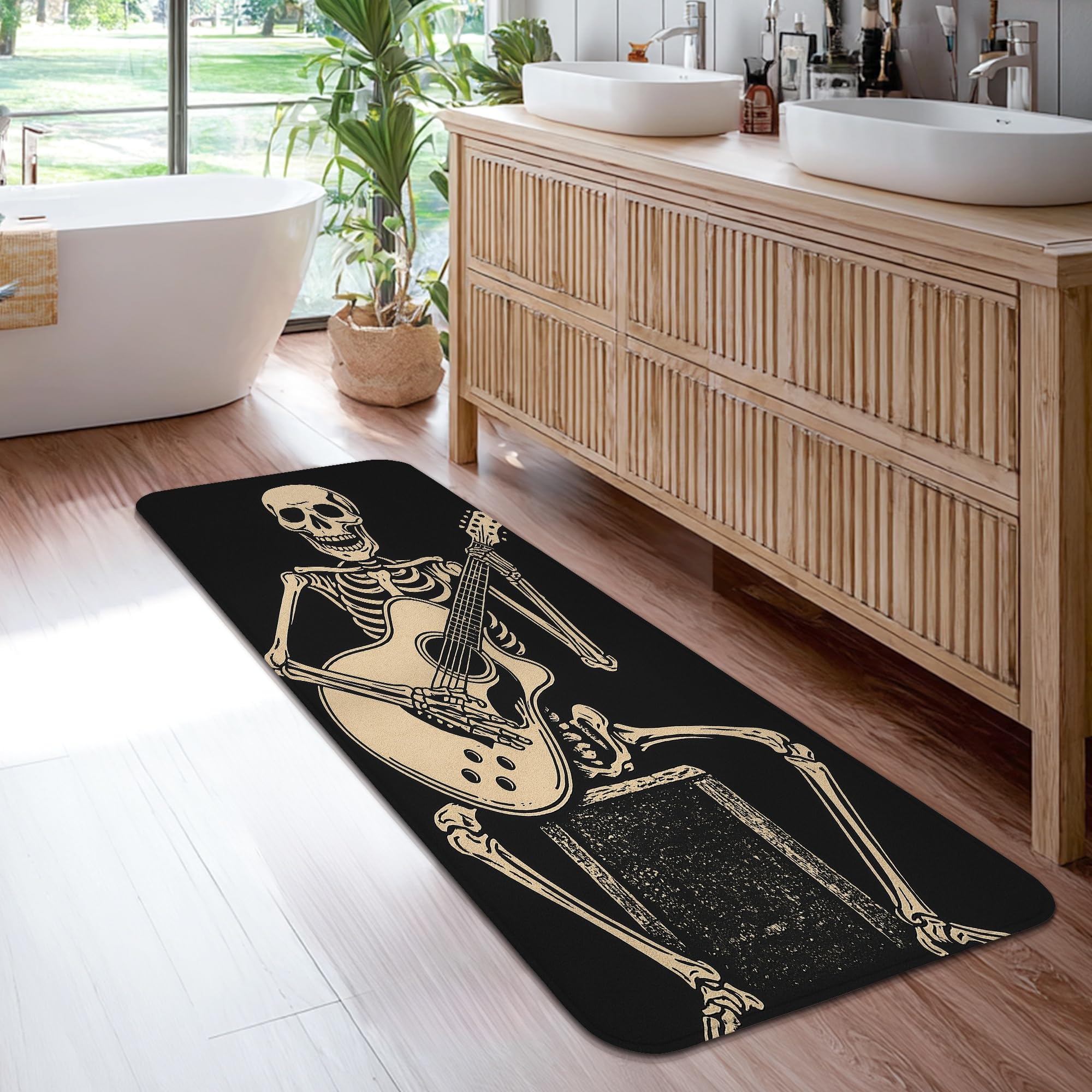 Tapis de couloir squelette antidérapant et anti-perte pour cuisine et entrée