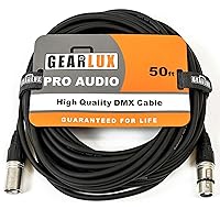 Vista 14 de Gearlux Cable DMX, 3 pines, macho a hembra, 25 pies - paquete de 2