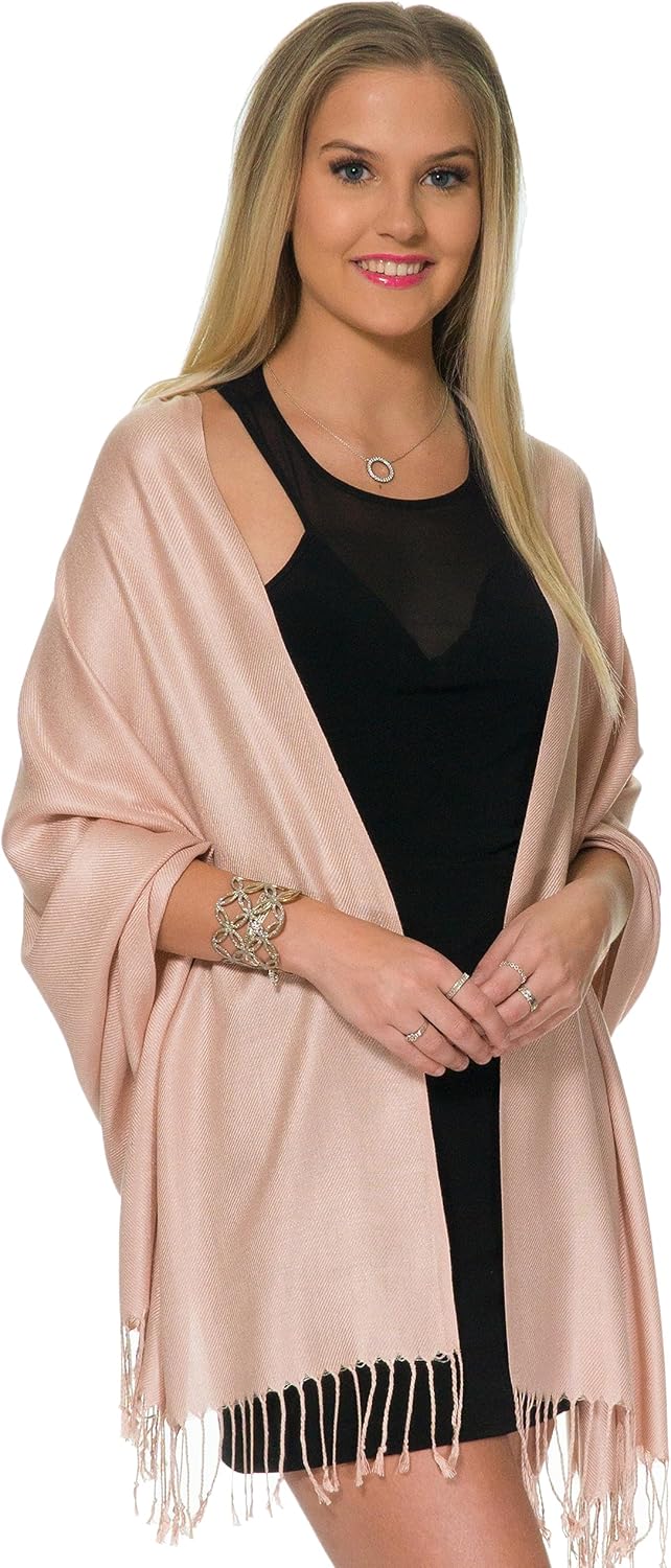 Pashmina Shawls and Wraps for Evening Dresses, Large Soft Pashminas Wedding Shawl - Image 2
