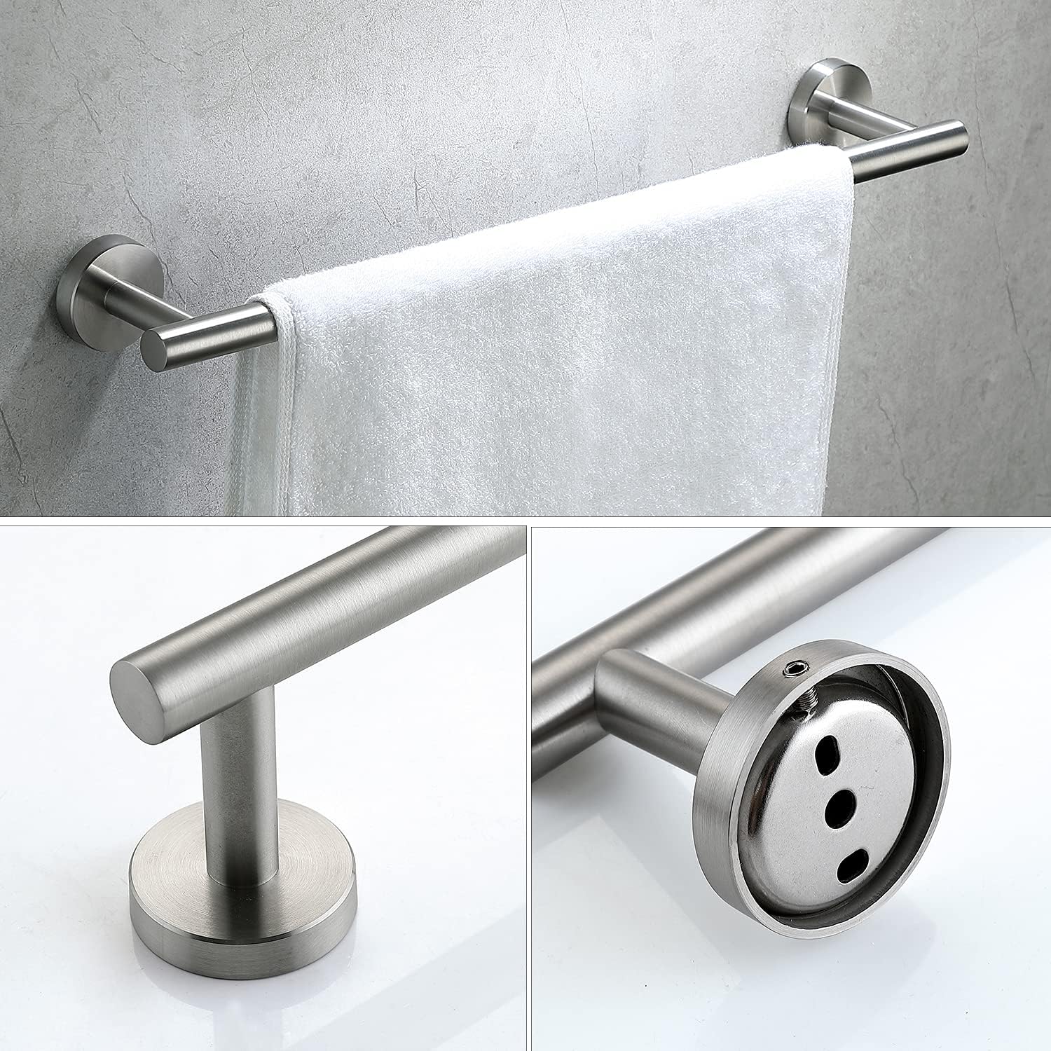 Ntipox Brushed Gold 5 Pieces Bathroom Hardware Set- Bath Towel Bar Set,Hand Towel Ring,Toilet Paper Holder and 2 Towel Robe Hook, Gold Bath Accessories Set Heavy Duty Round Stainless Steel : Tools & Home Improvement