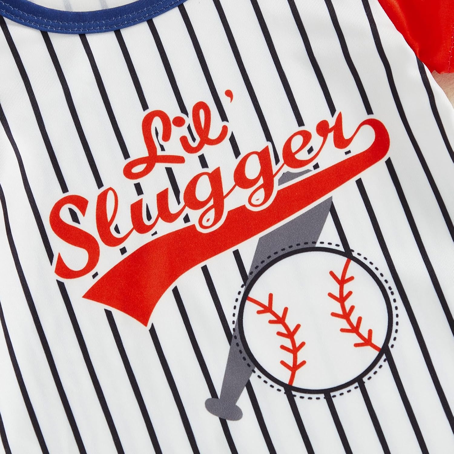 Honganda Infant Baby Boy Baseball Outfits Letter Print Striped Romper Bodysuit with Pants Hat 3Pcs Summer Clothes Set - Image 7