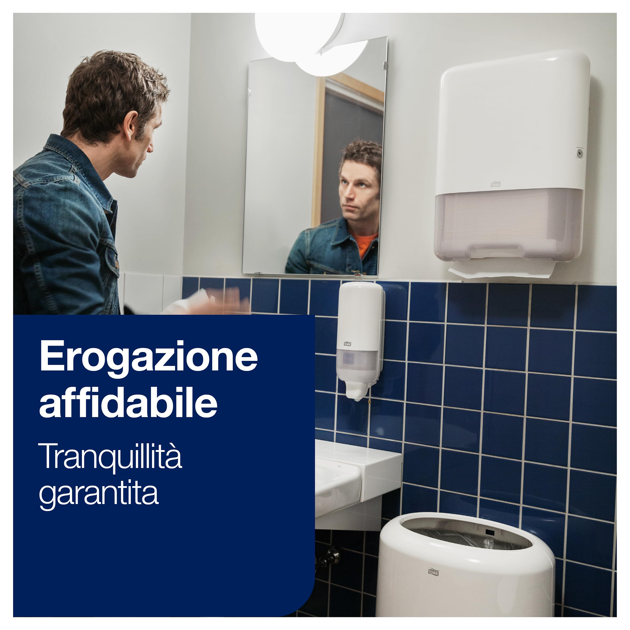 Asciugamani Tork Advanced - Piegatura Singola, Dissolvibili, Per Dispenser H3 - 15 Confezioni Da 250 - Foto 6