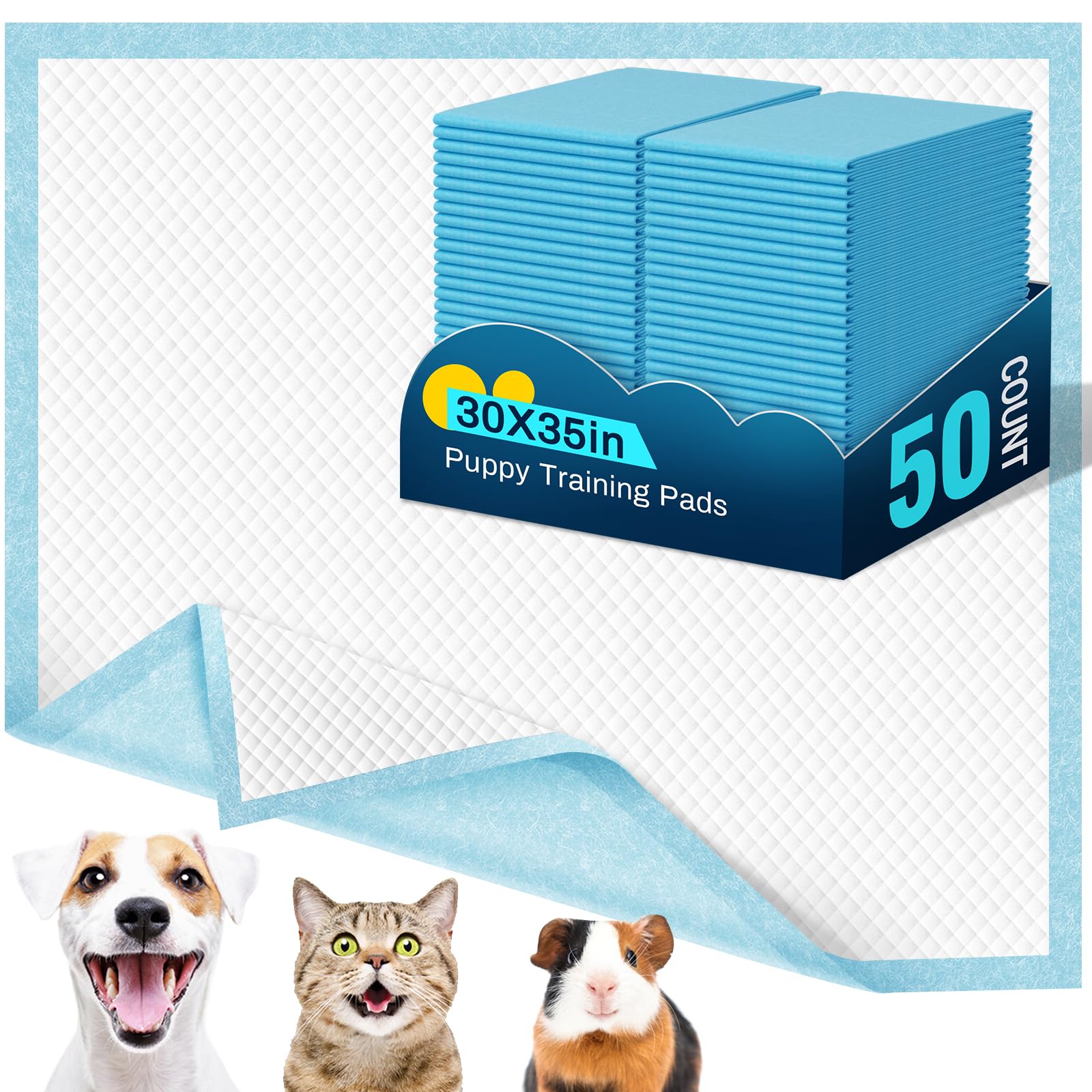 VJJ Almohadillas para orina de perro extra grandes de 30 x 36 pulgadas (50 unidades)
