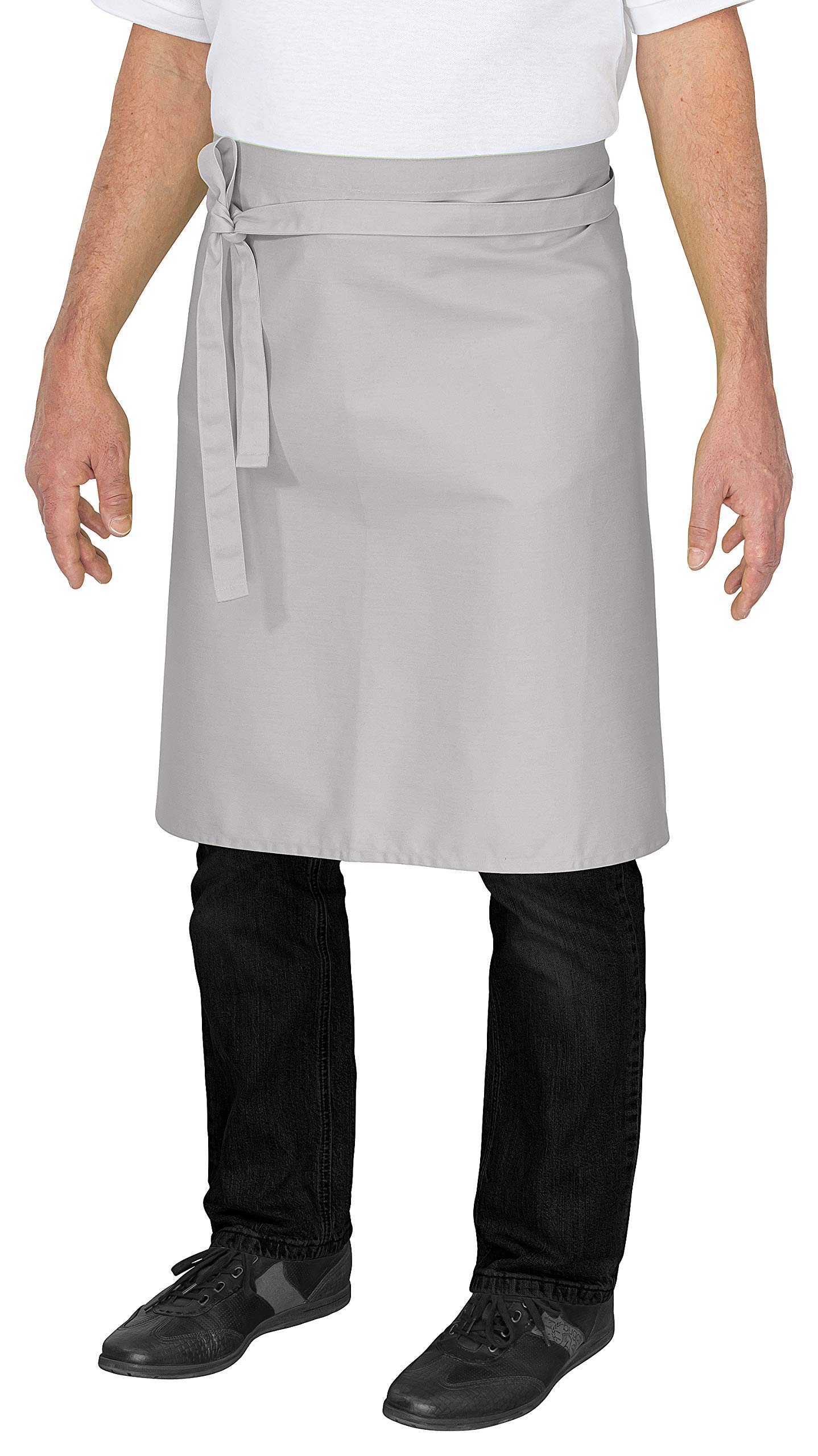 DESERMO 5x bavoirs de qualité supérieure - 60x80cm - Tablier de taille de qualité supérieure pour homme et femme - Mélange innovant de coton et de polyester 220 g/m² (gris)