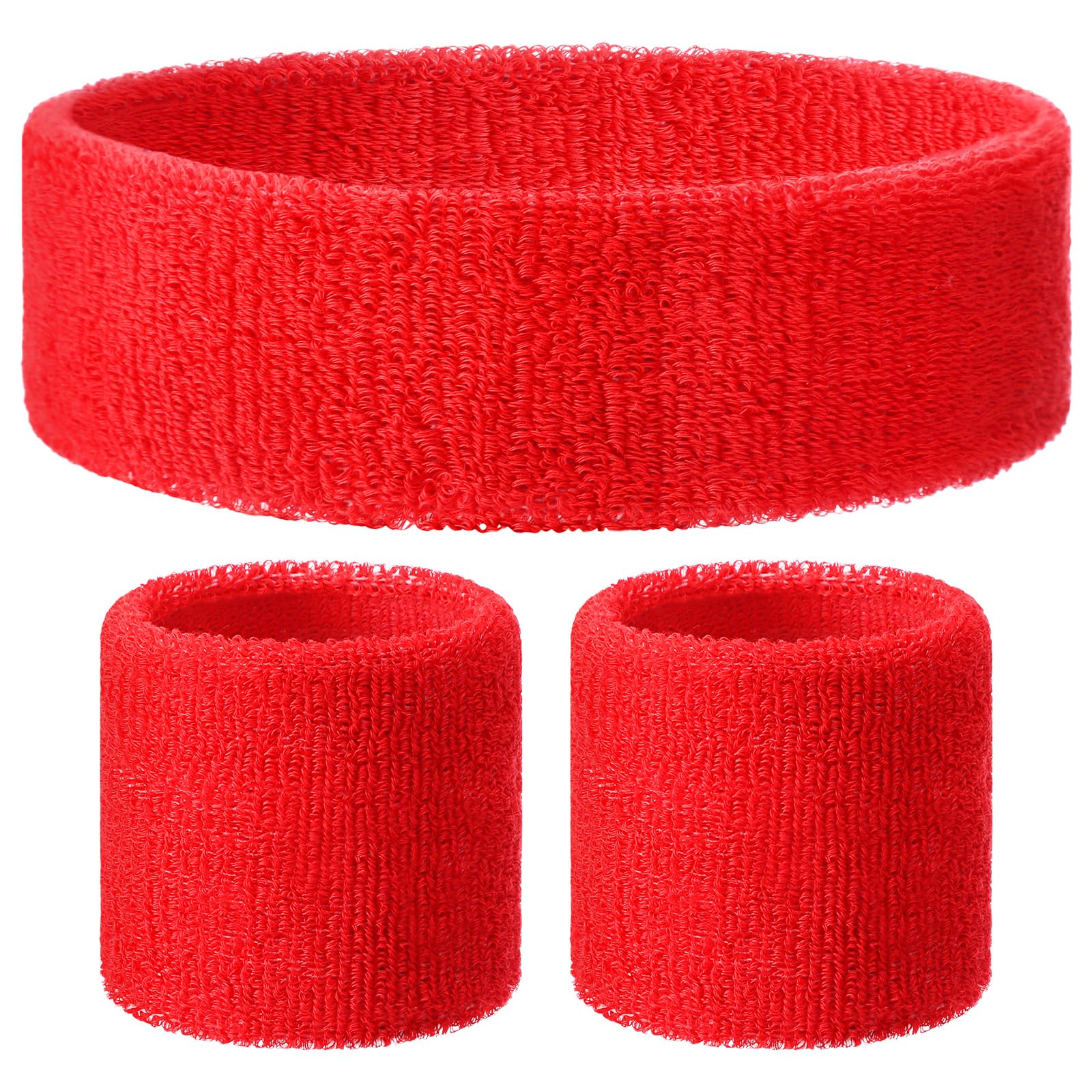 Knitgrip 3 Pack Neon Sweatbands Set Headband Wristband