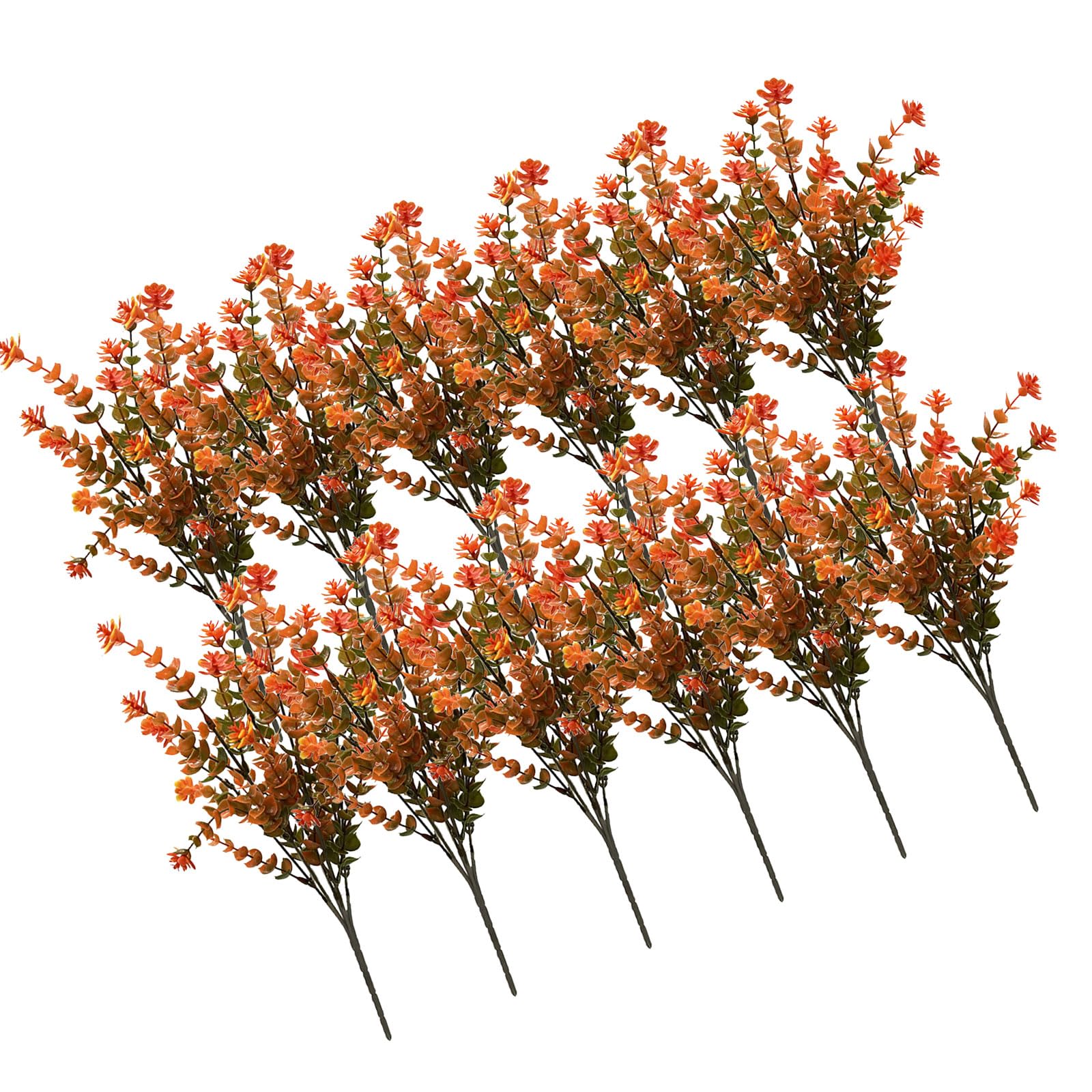 Carotoe C Arotoe 12Pieces Long Eucalyptuses Stems Artificial Florals Ornament Realisti Plant Foliages For Seasonal Home Embellishments Home Decoration
