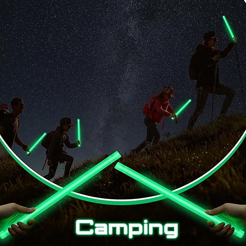 Vista 30 de Lewtemi 10 unidades de palos brillantes grandes gigantes gigantes para Halloween, Navidad, luz de emergencia para accesorios de campamento, kit