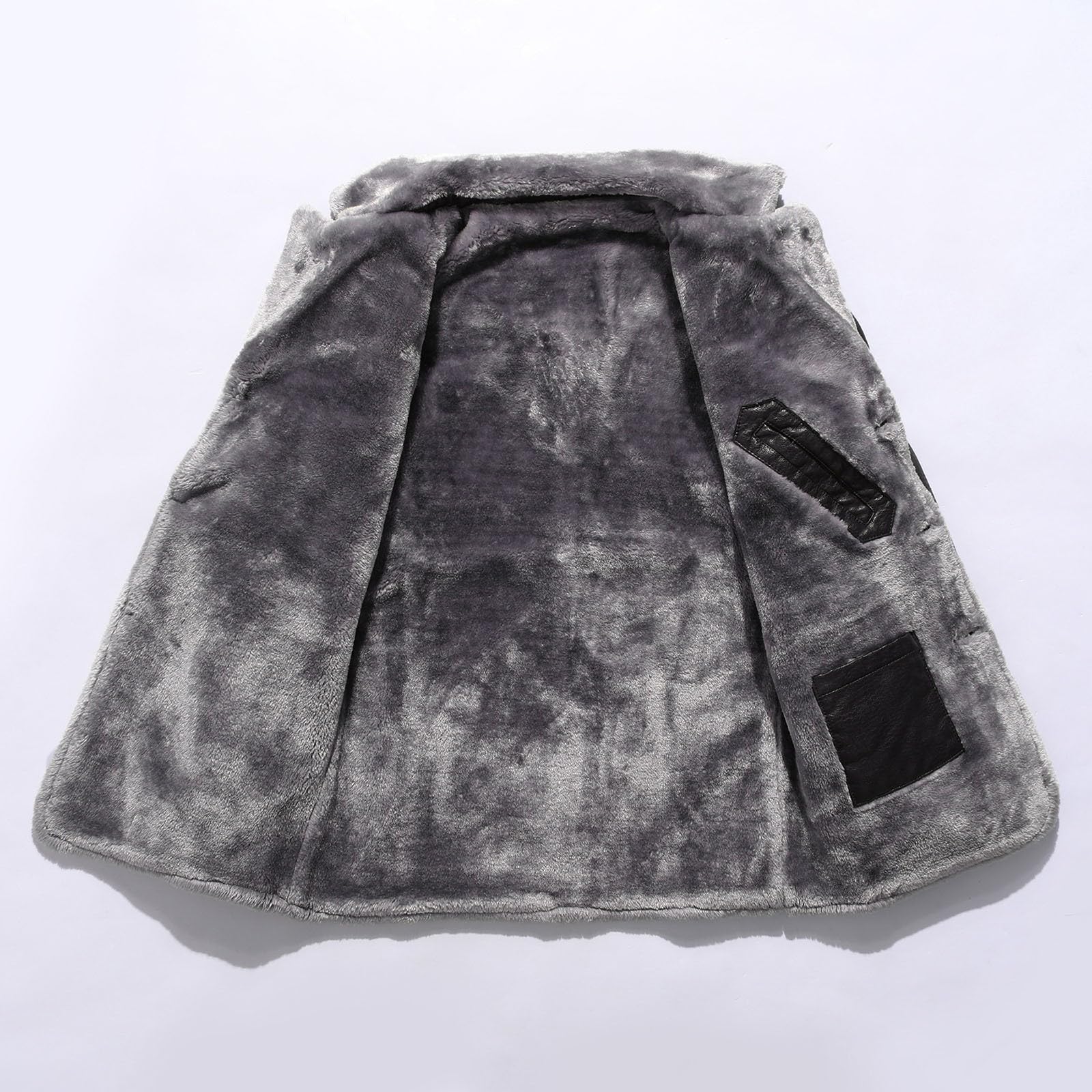 Cappotto in vera pelle, da uomo, nero, lungo, Western – Giacca invernale calda, per le mezze stagioni, termica, in pelle, traspirante, con chiusura lampo