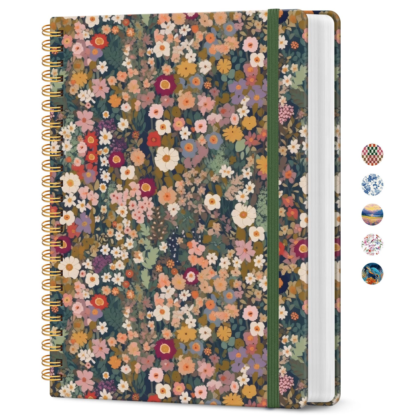 Cuaderno de espiral rayado para el trabajo, 300 páginas de grosor, B5 (7.1 x 10 pulgadas), diario universitario a rayas para mujeres y escritura, cuaderno de tapa dura para tomar notas, perfecto para