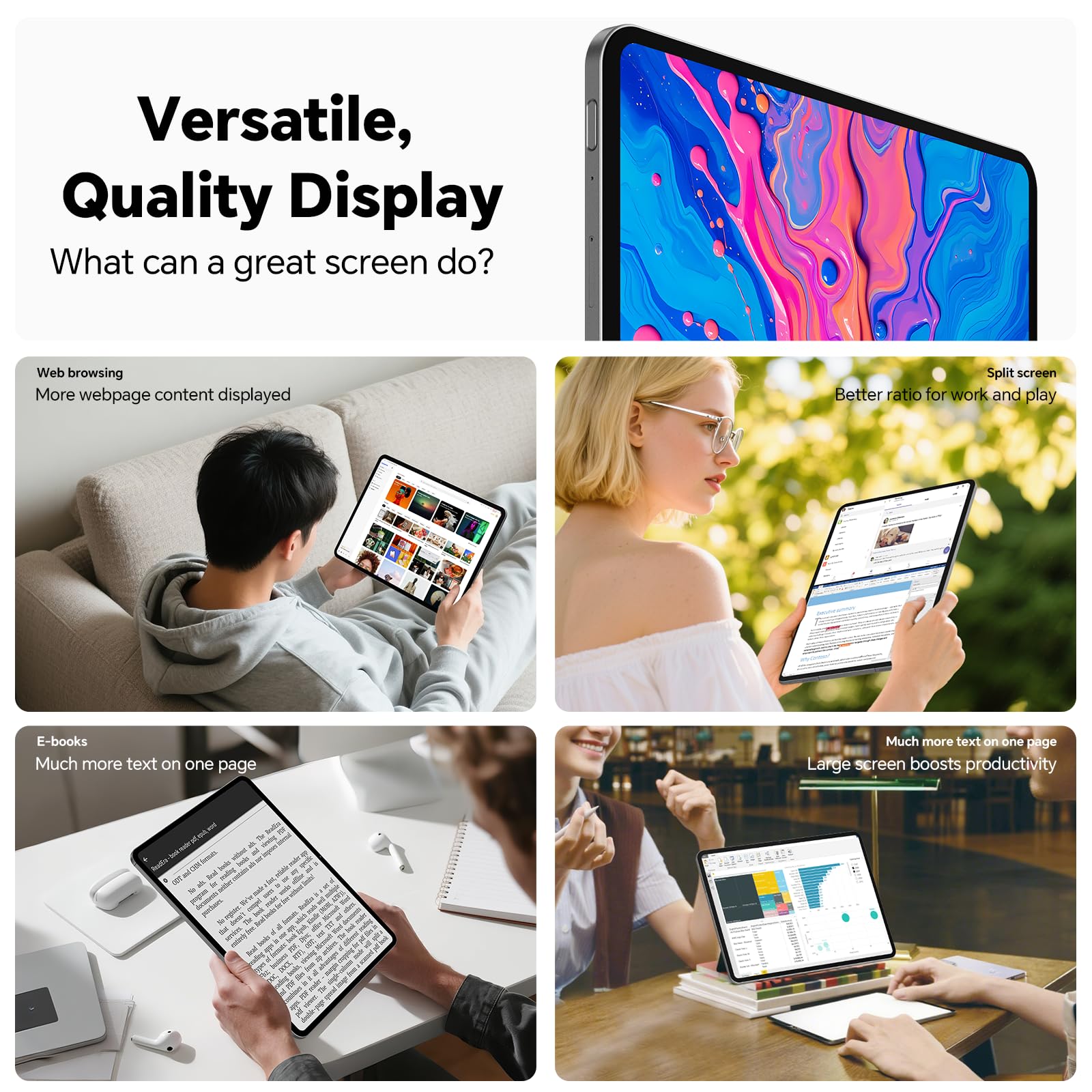 TECLAST Artpad Pro Tablet 12.7" Android15, 20GB+256GB 2.2GHz CPU G99 4G LTE | 10000mAh 30W Carica Rapida/Octa-Core Gaming Tablet Doppio SIM 5G WiFi, 2176×1600, TF 8TB