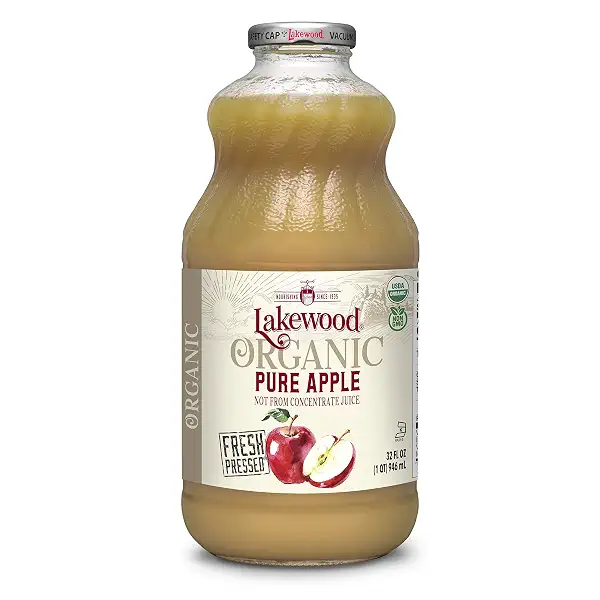 Lakewood Organic Apple Juice Bottles, 32 Fl Oz (Pack of 6) 1