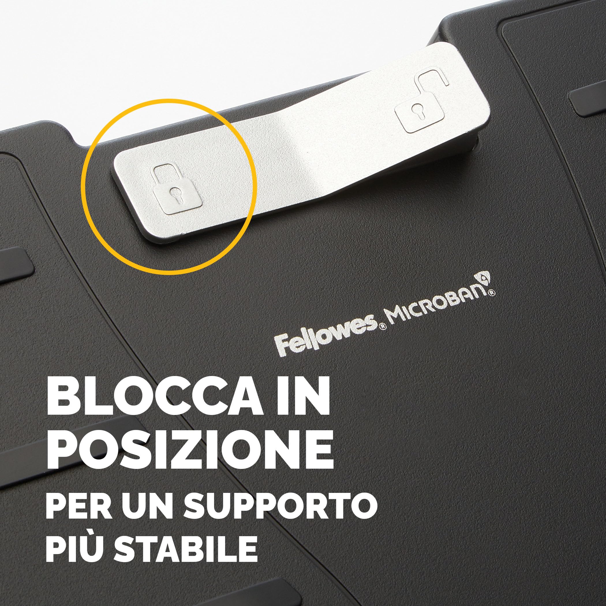Fellowes Poggiapiedi con Microban Office Suites, Regolabile in Altezza, Poggia Piedi Ergonomico per Casa e Ufficio, Con Piattaforma Basculante, Accreditato FIRA, Colore Nero