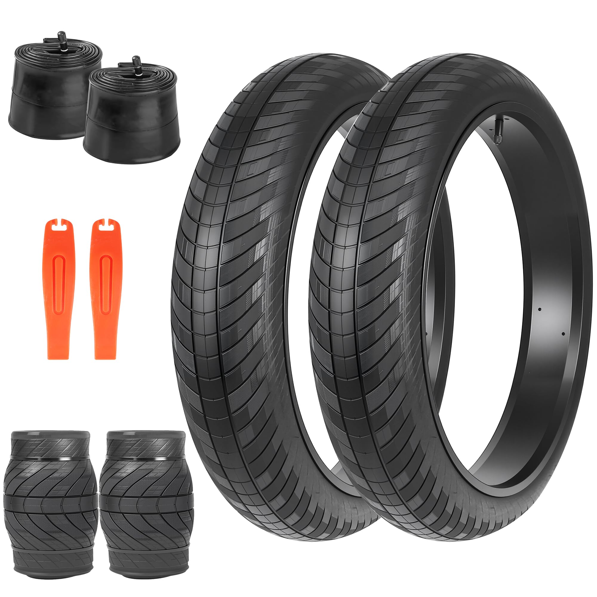 ZUKKA Pneu de vélo 20/24/26" Fat Tire 20/24/26 x 3,0 Pouces pour vélo électrique, VTT, vélo de Montagne, Pneu de Neige Heavy Duty Haute Performance résistant à l'usure