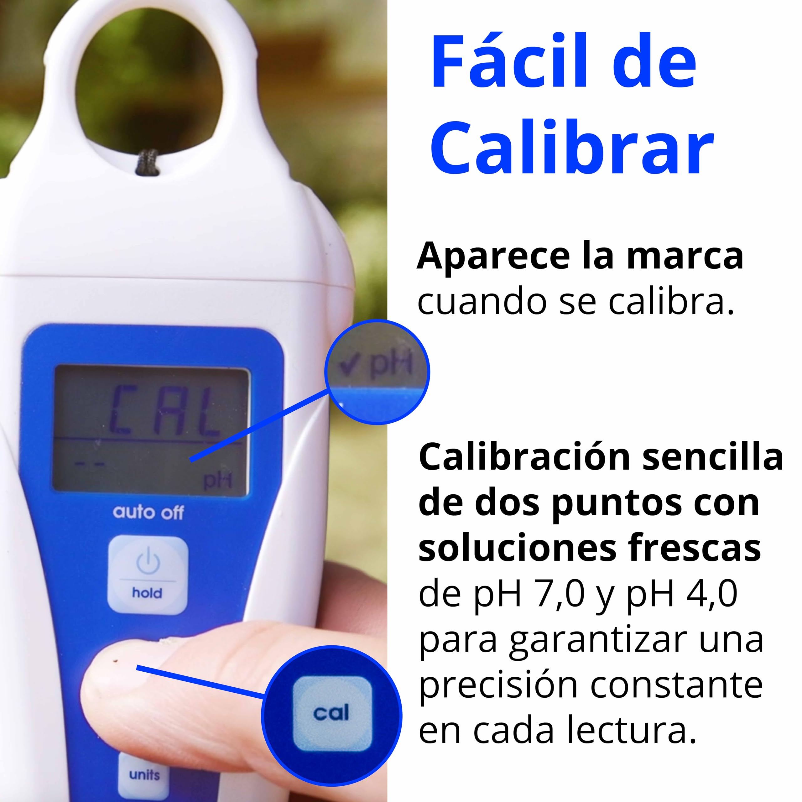 Bluelab PENSOILPH Soil pH Pen - medidor digital para suelo, agua, coco, lana de roca y soluciones nutritivas, con fácil calibración - medición de acidez