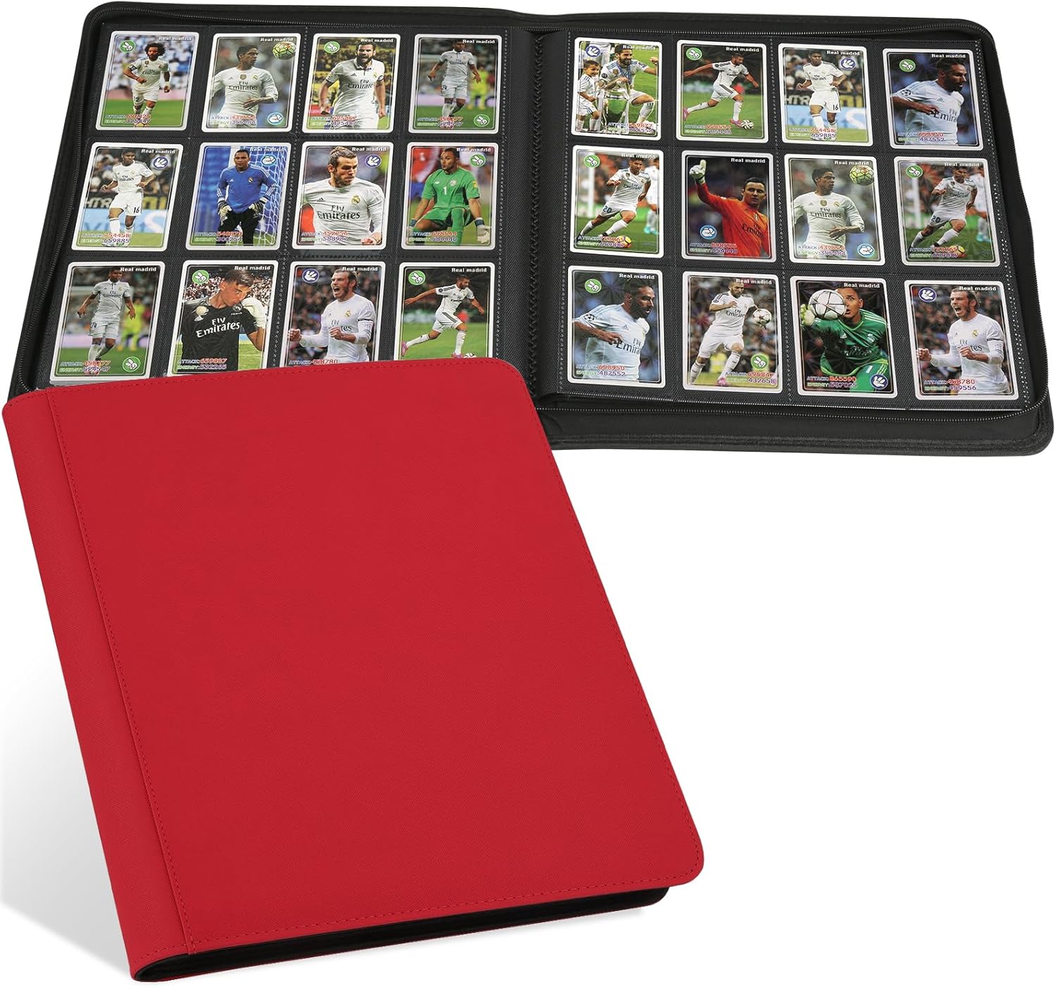 GERMUN Trading Card Binder 12 Pocket, 720 Pockets Card Binders, Card Collection Binder, Card Album Folder for MTG, TCG, Sports Cards, Game Cards (Red)