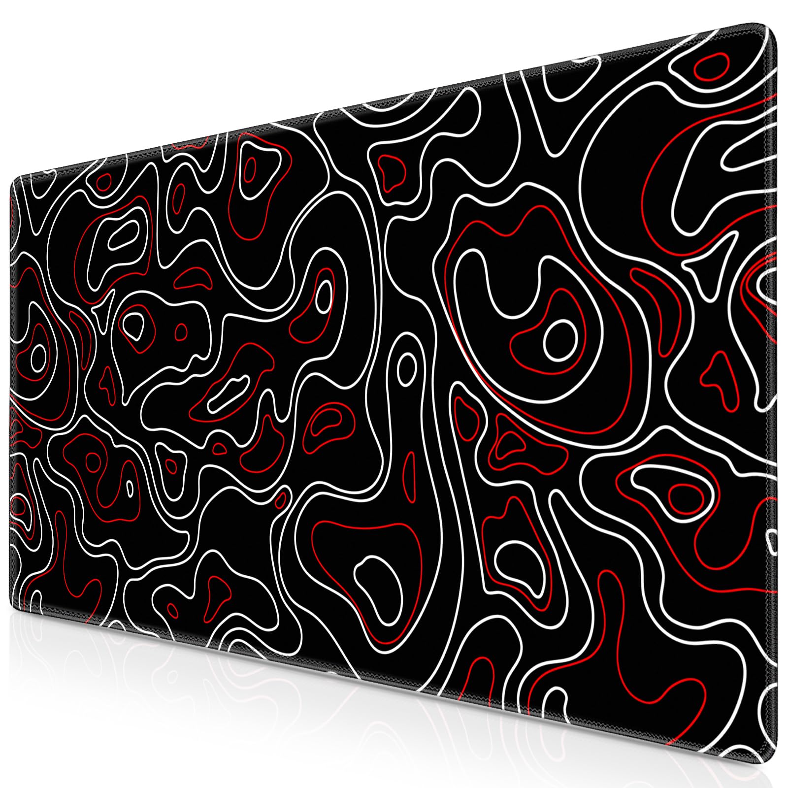 Canjoy Gaming Mouse Pad, Topographic Contour Mouse Pad 31.5x15.7inch Large Extended Computer Mouse Mat Keyboard Full Desk Mousepad for Gaming, Office, Home