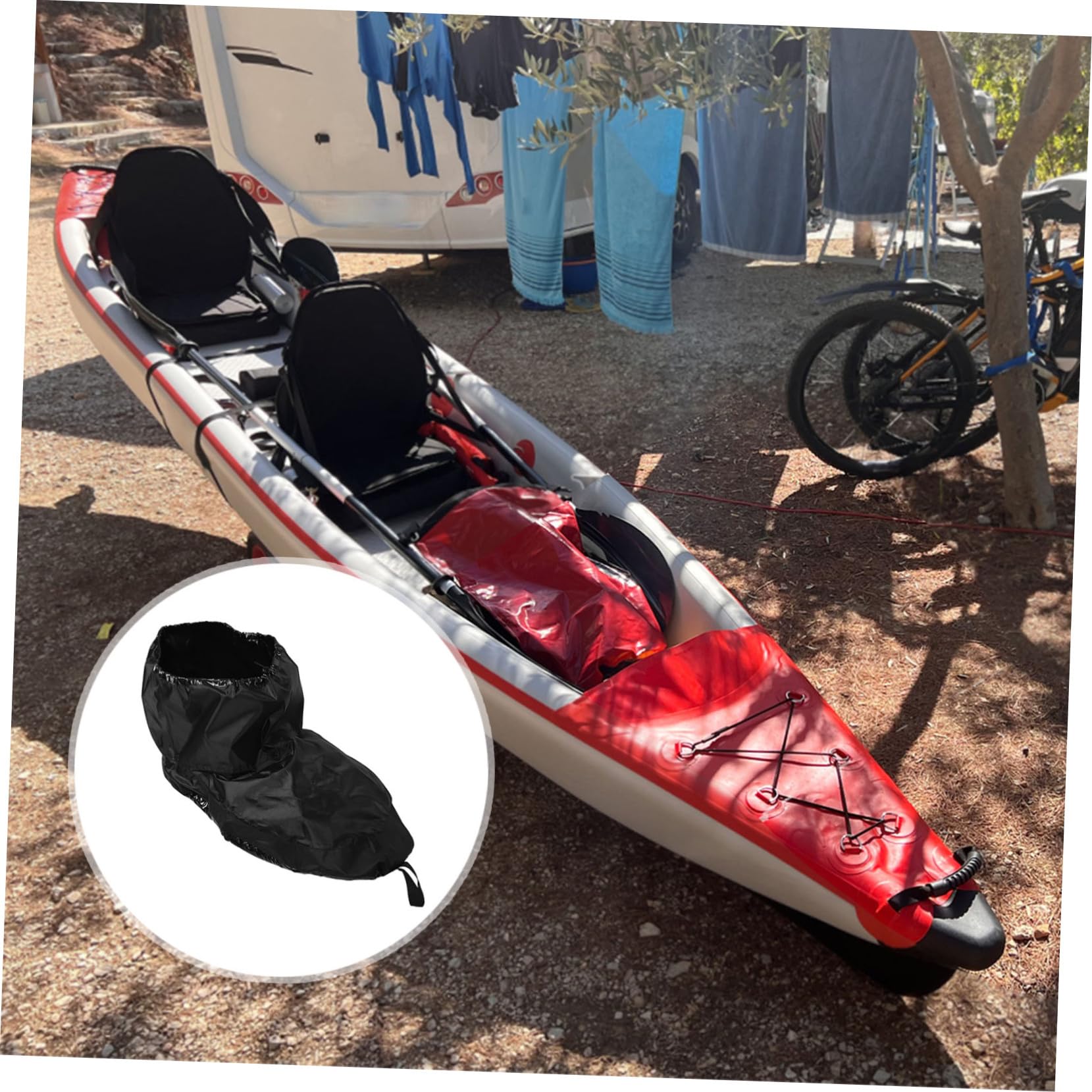 Kajak-spritzdecke Verstellbarer Sitzbezug Aus Nylon Für Kanu Spritzschutz Für Wassersport Abdeckung Für Kajaks Für Touren Und Manöver