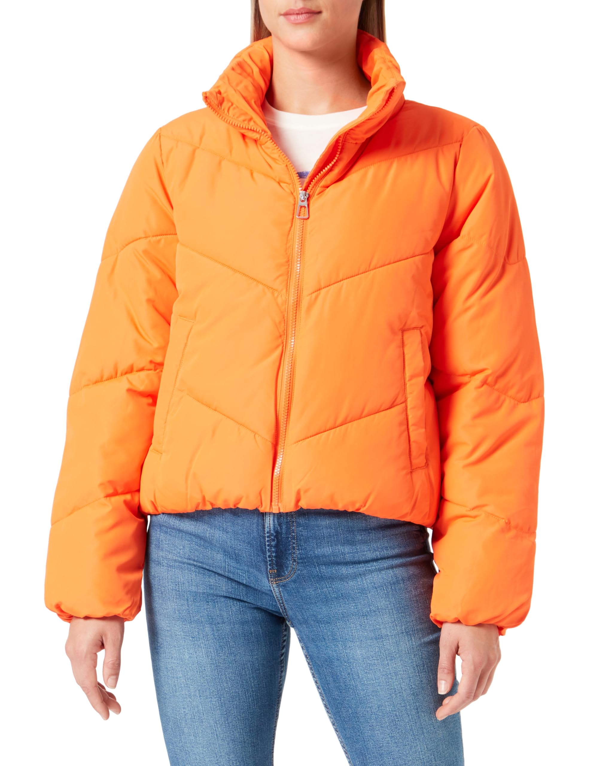 Only Damen Russet Orange Onlmaggi Solid Puffer Cc Otw