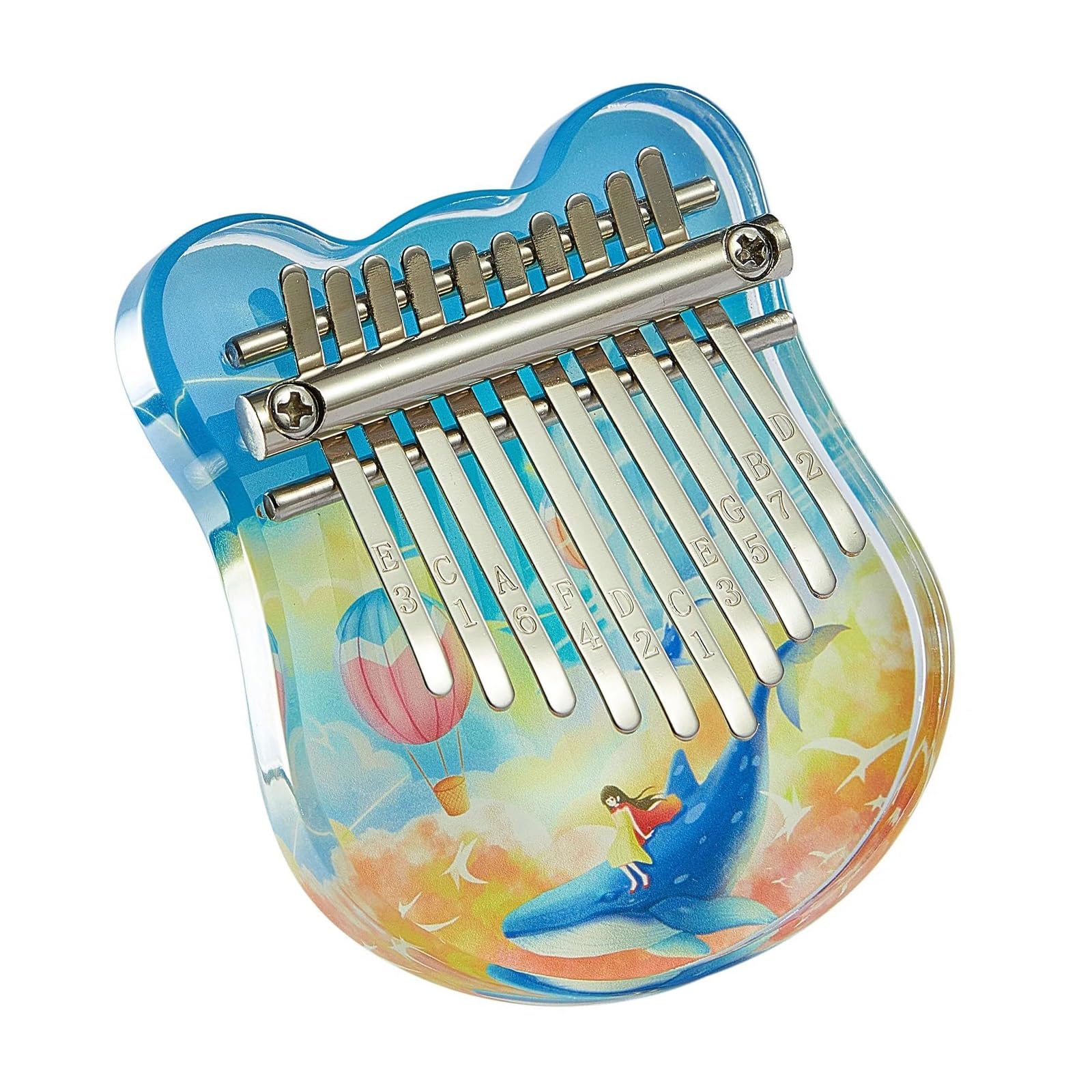 Kalimba Principiantes Kalimba De Acrílico Transparente De 10 Teclas Con Estuche De Transporte