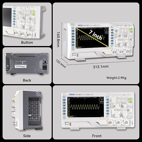 RIGOL DS1102Z-E Digital Oscilloscope, 100MHz, 2 Channel, 1GSa/s, 24Mpts