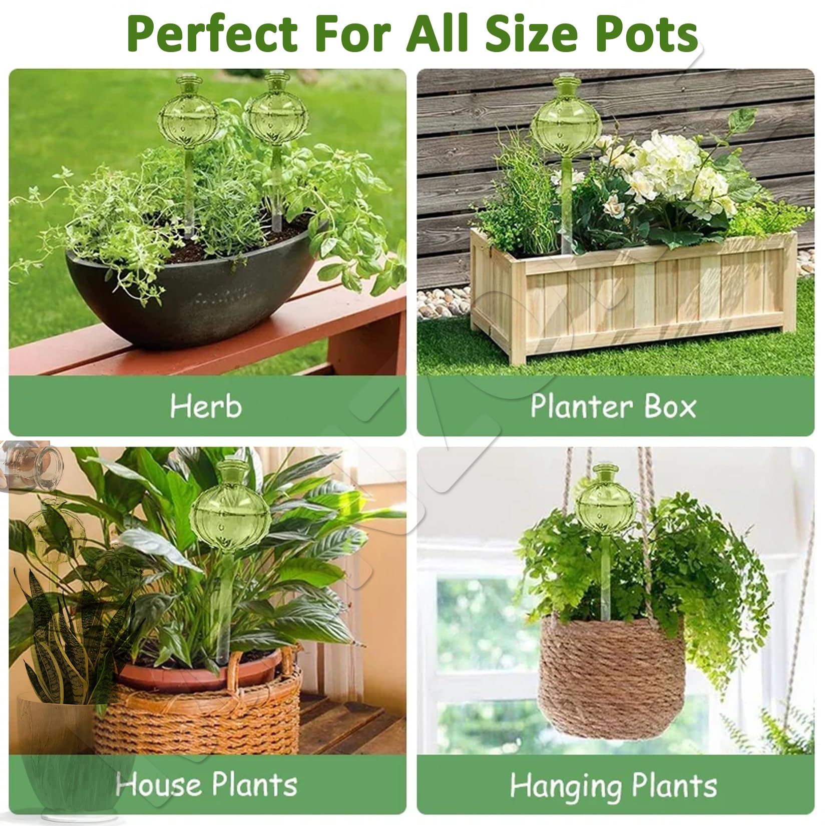 MKNZOME Glas Bewsserungskugeln, 3 Stck Automatische Pflanzen Bewsserung  Zimmerpflanzen Bewsserungssystem Urlaub Selbstbewsserung Wasserspender  Pflanzen Blumen Garten Balkon : Amazon.de: Garten