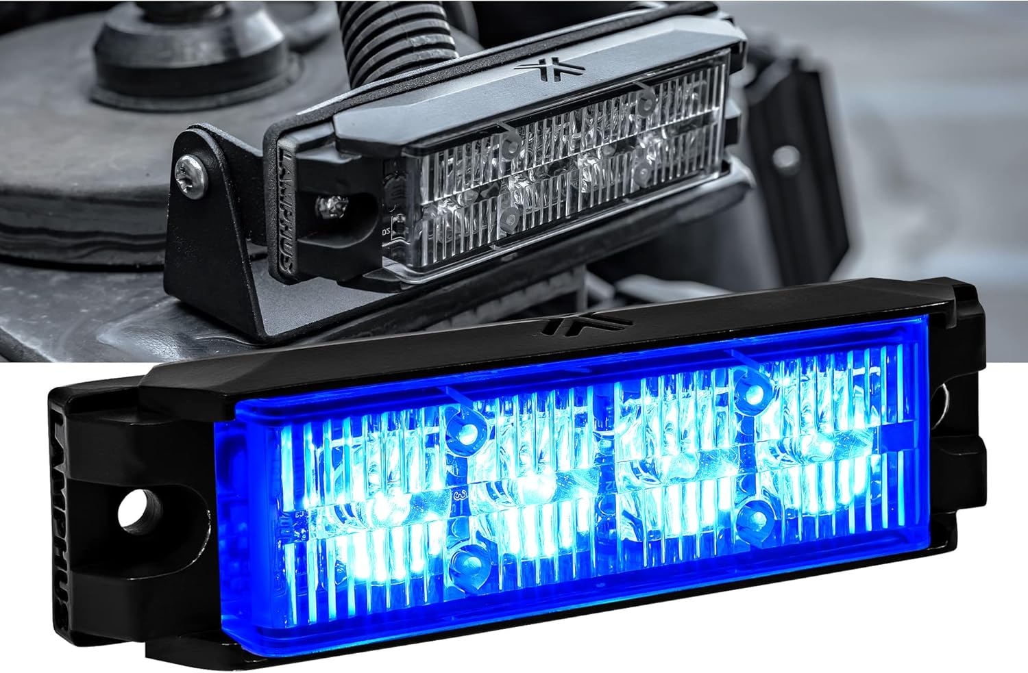 NanoFlare 4" 4W Blue LED Flashing Strobe Light Head [SAE