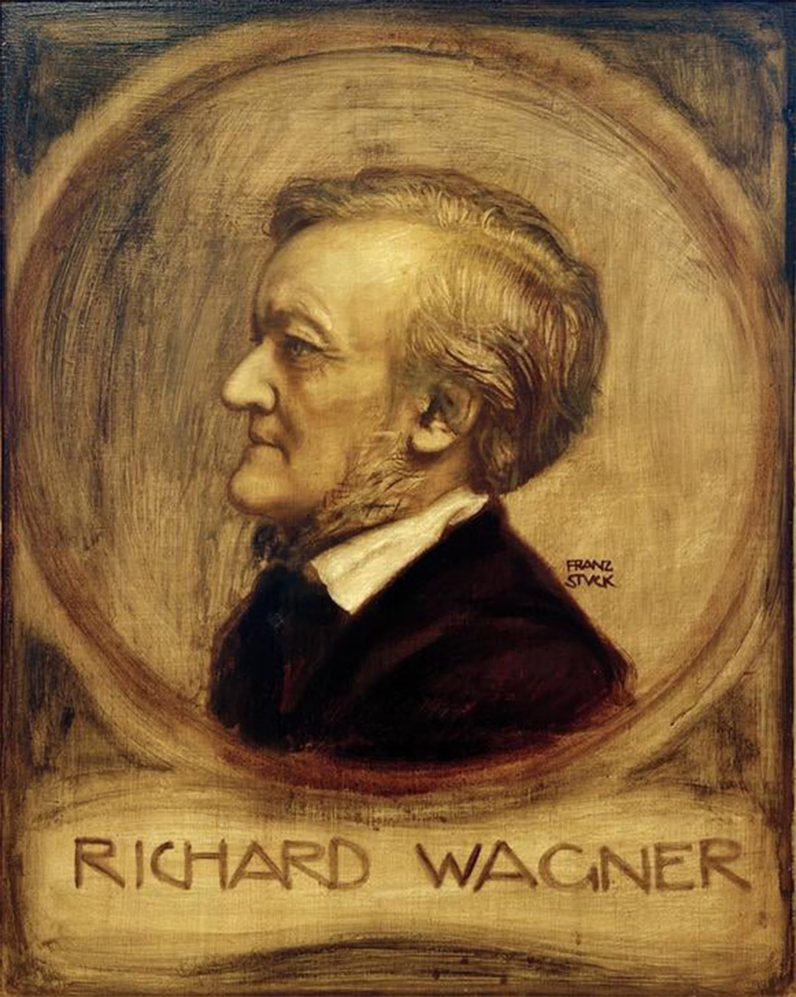 POSTERIIk Vintage Print Pop Art Landscape Artwork Richard Wagner by Franz von Stuck Art Prints for Office Home Decor 60x90cm