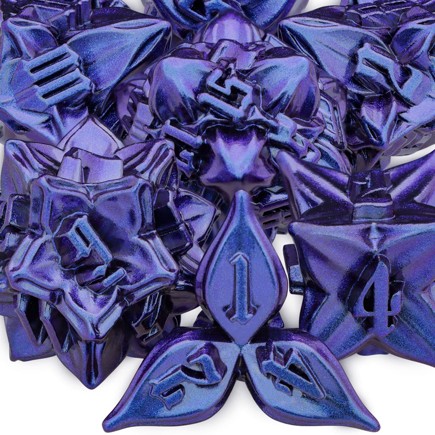 CiaraQ DND Polyhedral Dice Set With A Black Dice Bag For D&D RPG MTG