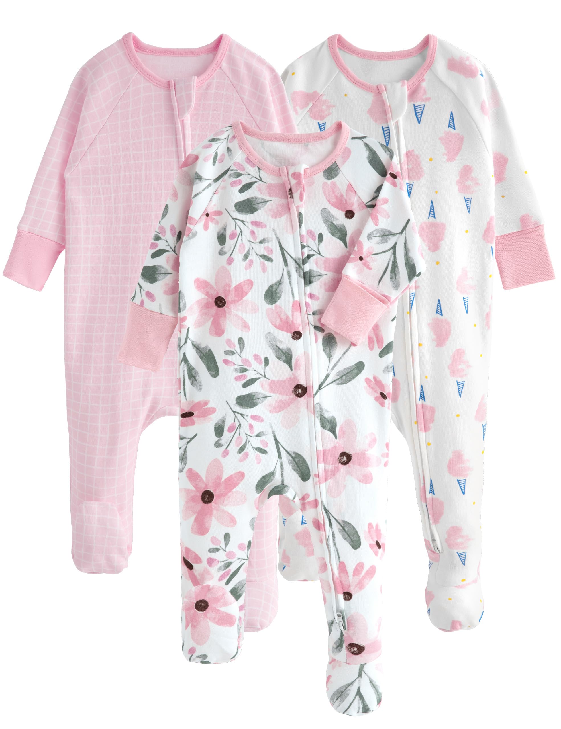 Yoofoss Baby Pajamas 100 Organic Cotton Baby Sleepers for Newborn 0-3 3-6 6-9 Months Boys Girl Clothes 3pcs