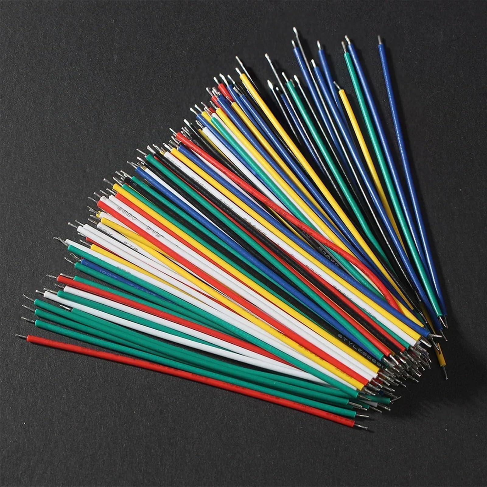 Juego de 120 Cables estañados 26AEG 24AWG, Cable electrónico de 7,8 cm, 6 Colores, Puente, Kit de Bricolaje for Cables de Placa de Pruebas PCB.(26AWG)