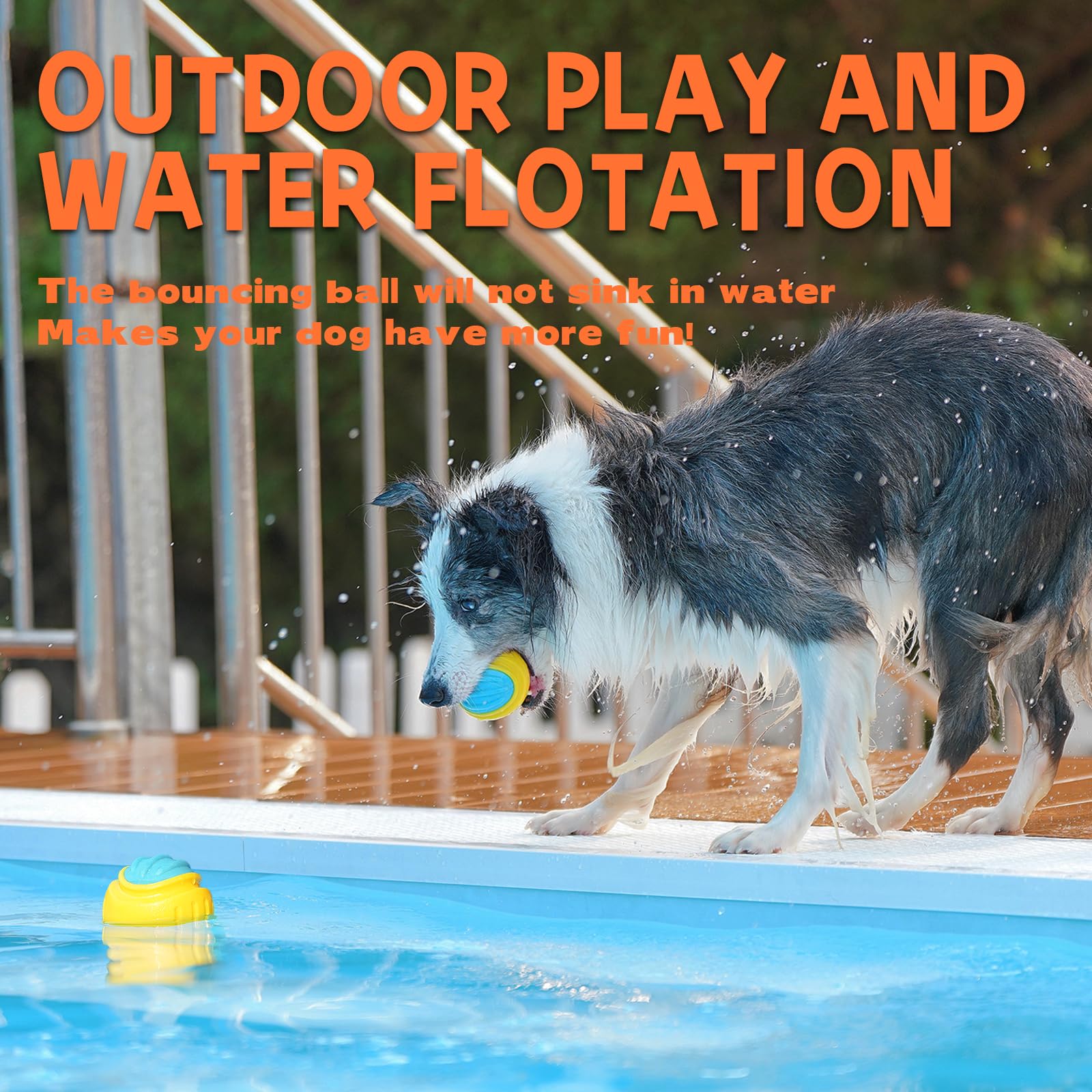 LaRoo Interactive Dog Ball, High-Bounce Squeaky Fetch Balls for Dogs Floating Water Pet Toys, Dog Chew Toys Relieves Anxiety - Image 3