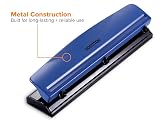 Bostitch Office Premium 3 Hole Punch, 12 Sheet Capacity, Metal, Rubber Base, Easy-Clean Tray, Silver – view 3
