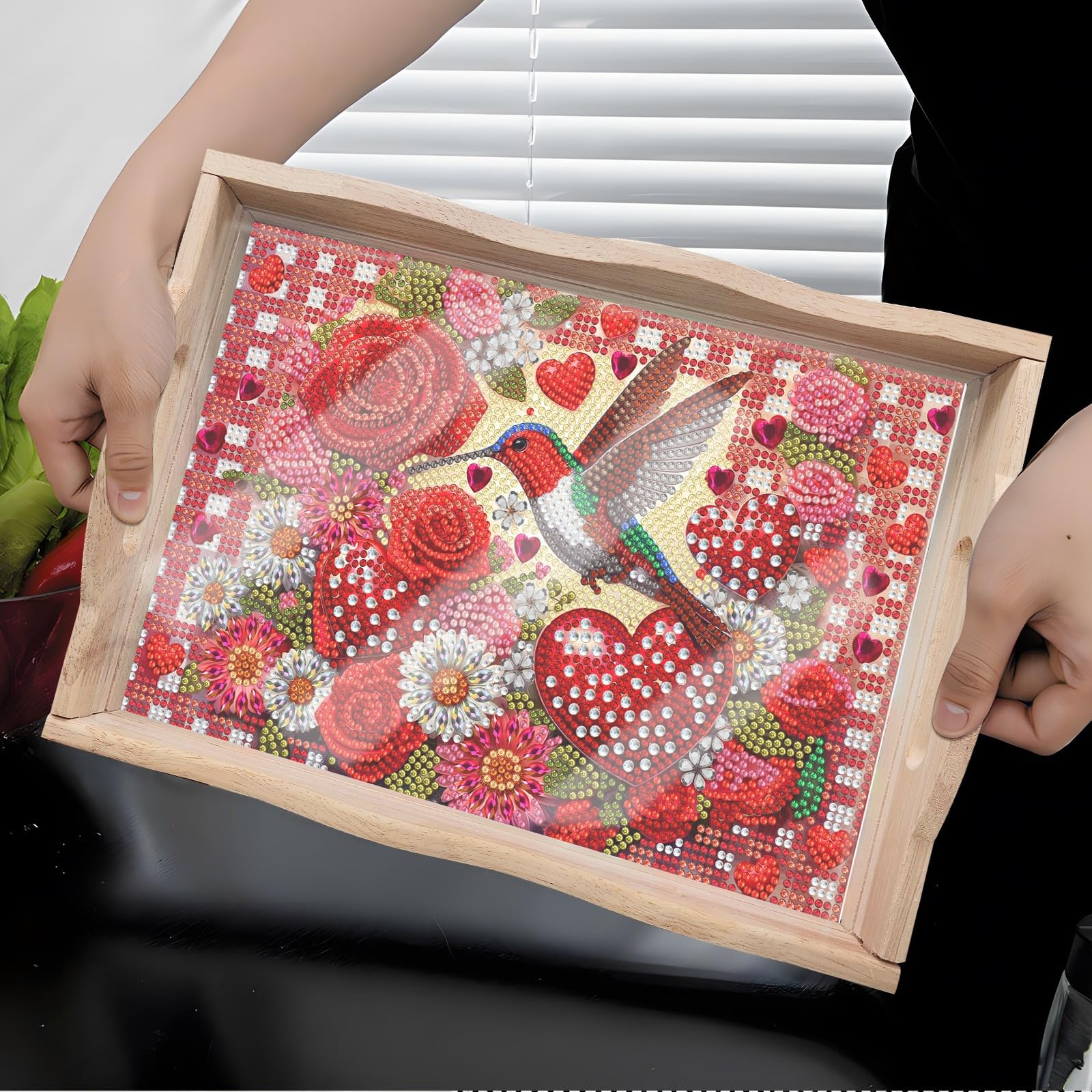 Lot De 2 Plateaux Ronds En Bois à Gravures Fleurs RITUALITY - Naturel