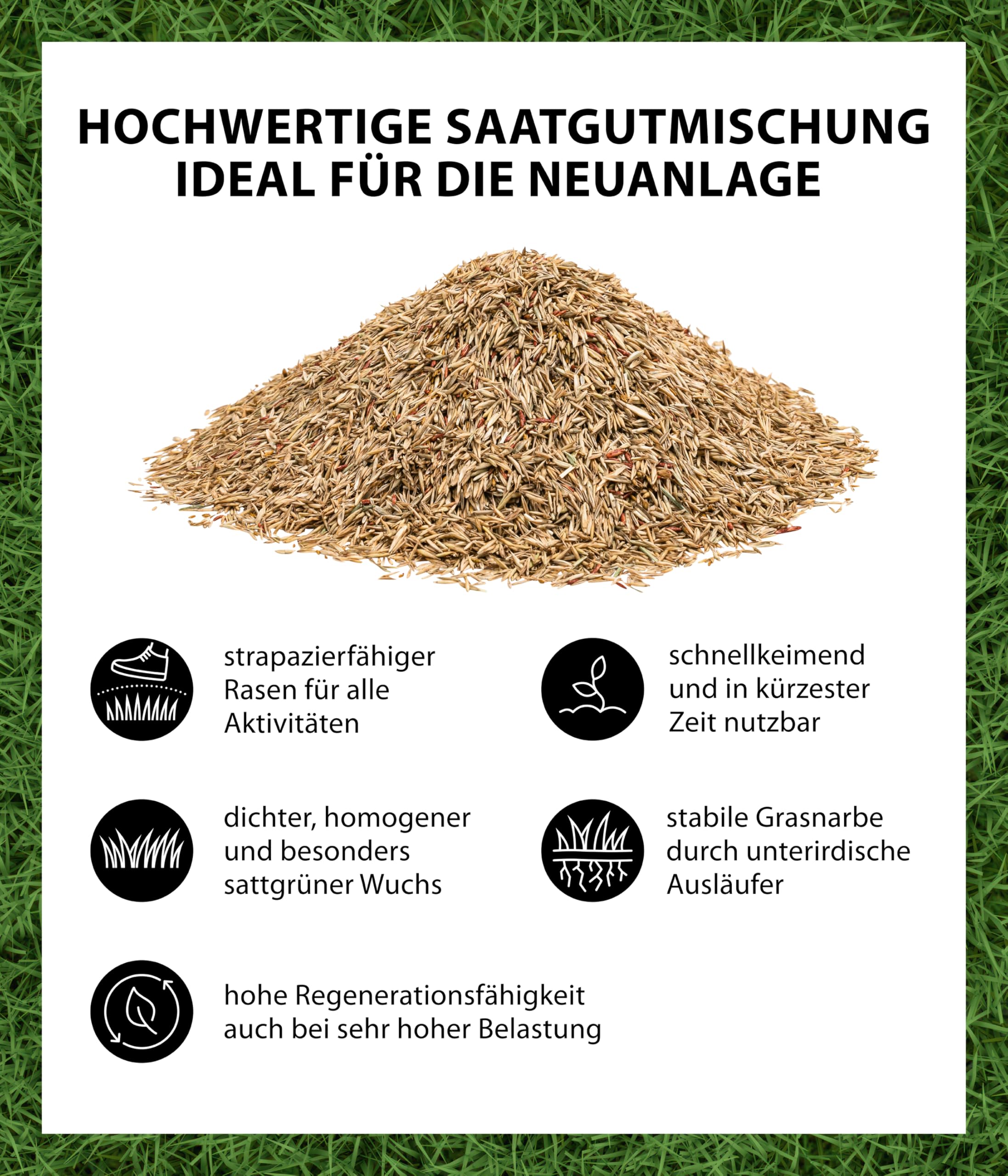 Dehner 5802442 materiał siewny trawnika, naturalny