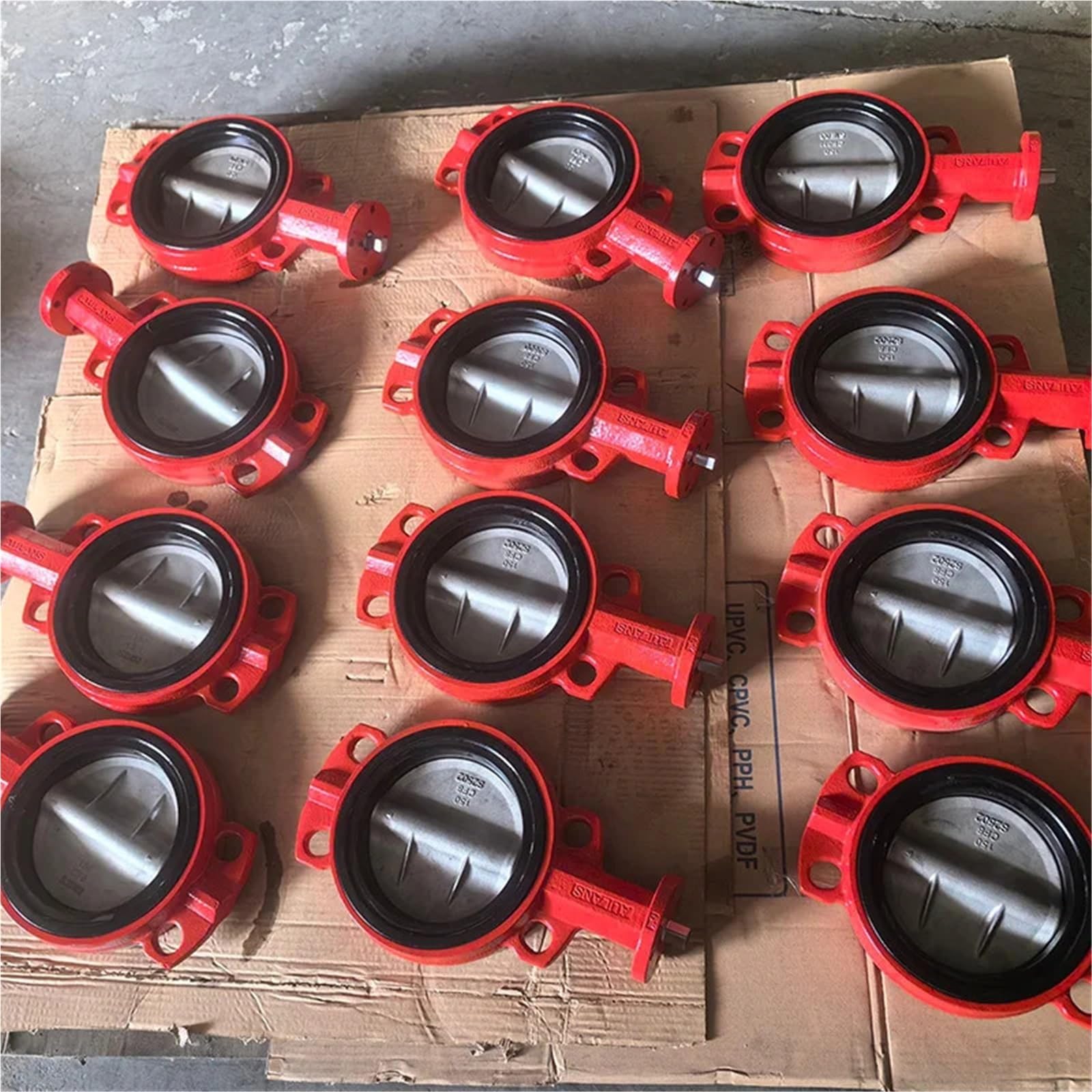 Válvula de Mariposa con actuador neumático de Doble Efecto, Tipo Wafer, de Hierro Fundido, con Asiento de Caucho EPDM de 3 Pulgadas y PN16, DN80