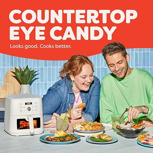 Miniatura 8 de Instant Pot 4Qt VORTEX 6 en 1 Mini Freidora de Aire, Opciones de Programa Personalizado, Freír al Aire, Asar, Asar a la Parrilla, Deshidratar, Sea