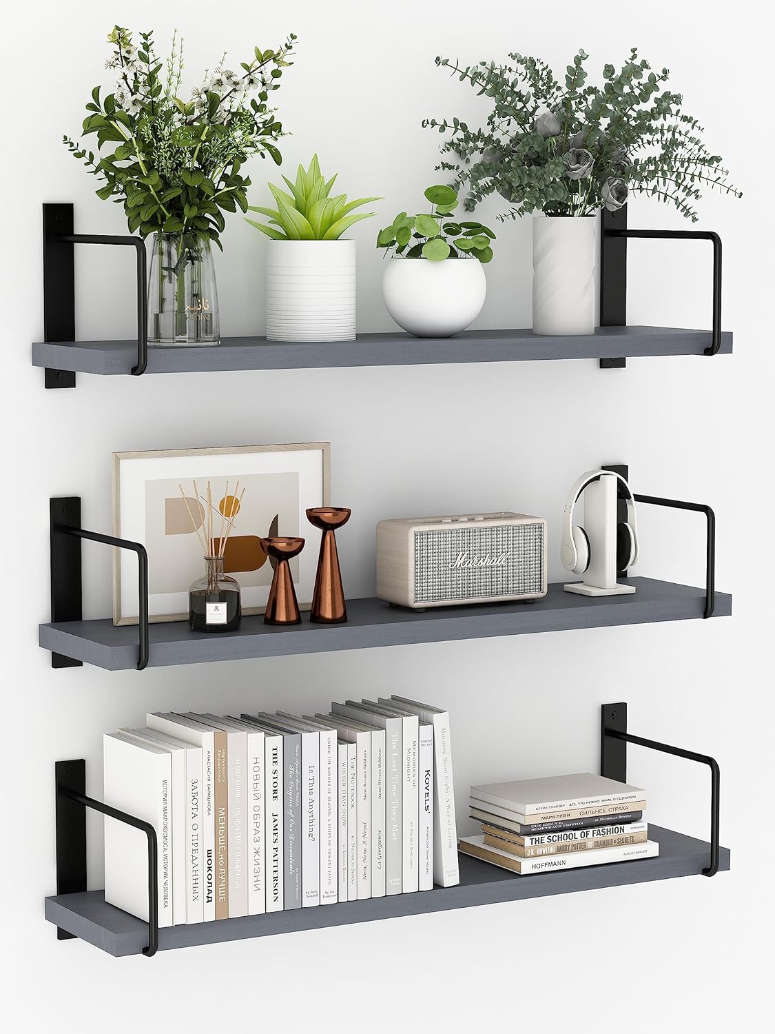 EALLRINEC Floating Shelves, 24 Inches Easy to Install Wall
