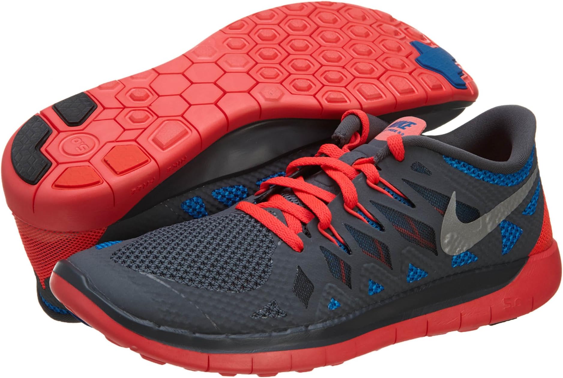 Nike Free 5.0 (GS) Boys Running Shoes 644428-002 Dark Grey