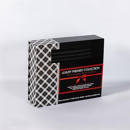 Miniatura 2 de Elegant Comfort Lujosa caja de regalo de microfibra de calidad egipcia de 1500 hilos, juego de sábanas de 4 piezas, transpirable, suave, calidad de