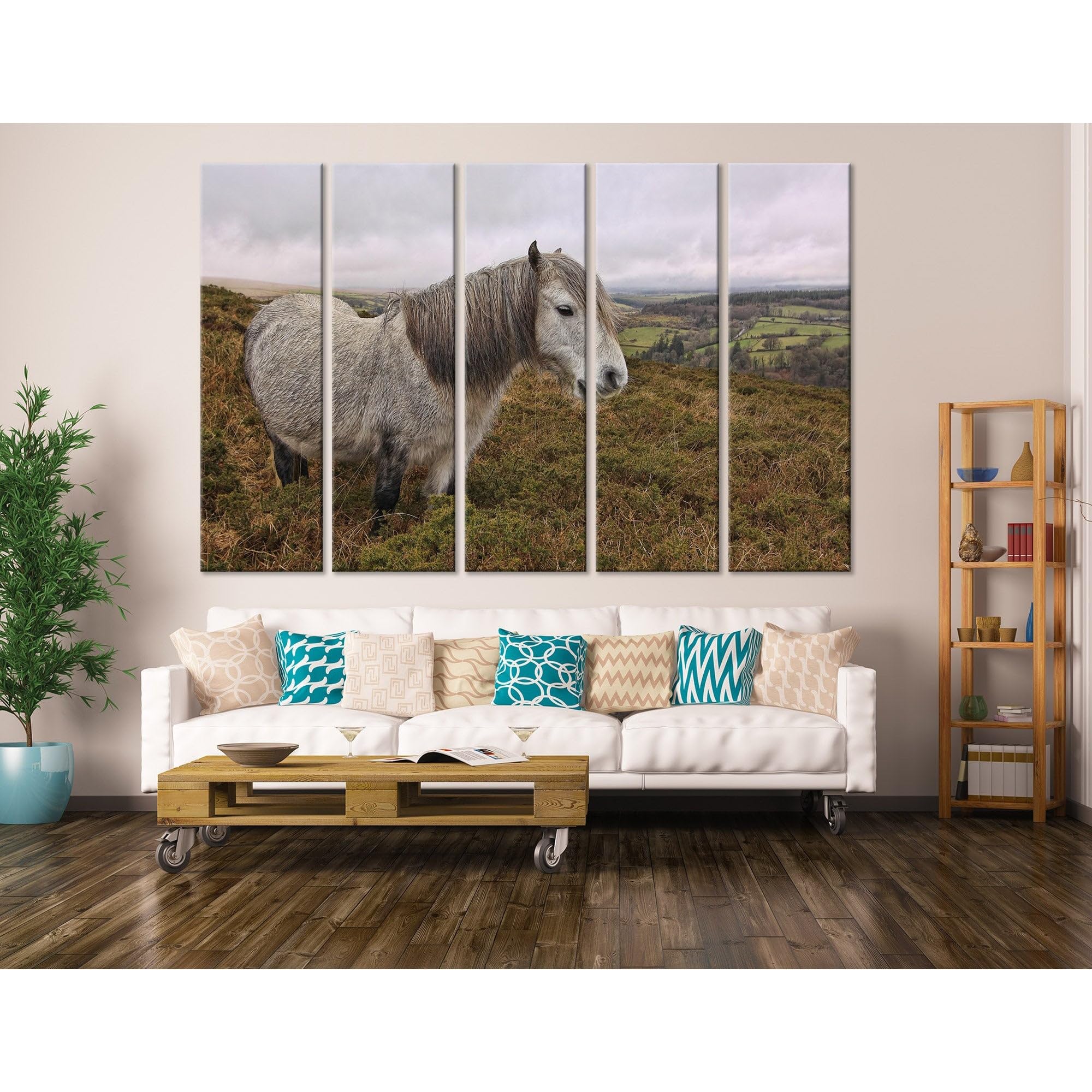 Cuadro Dartmoor Pony Landscape №04250 para decorar paredes de dormitorios de matrimonio 6