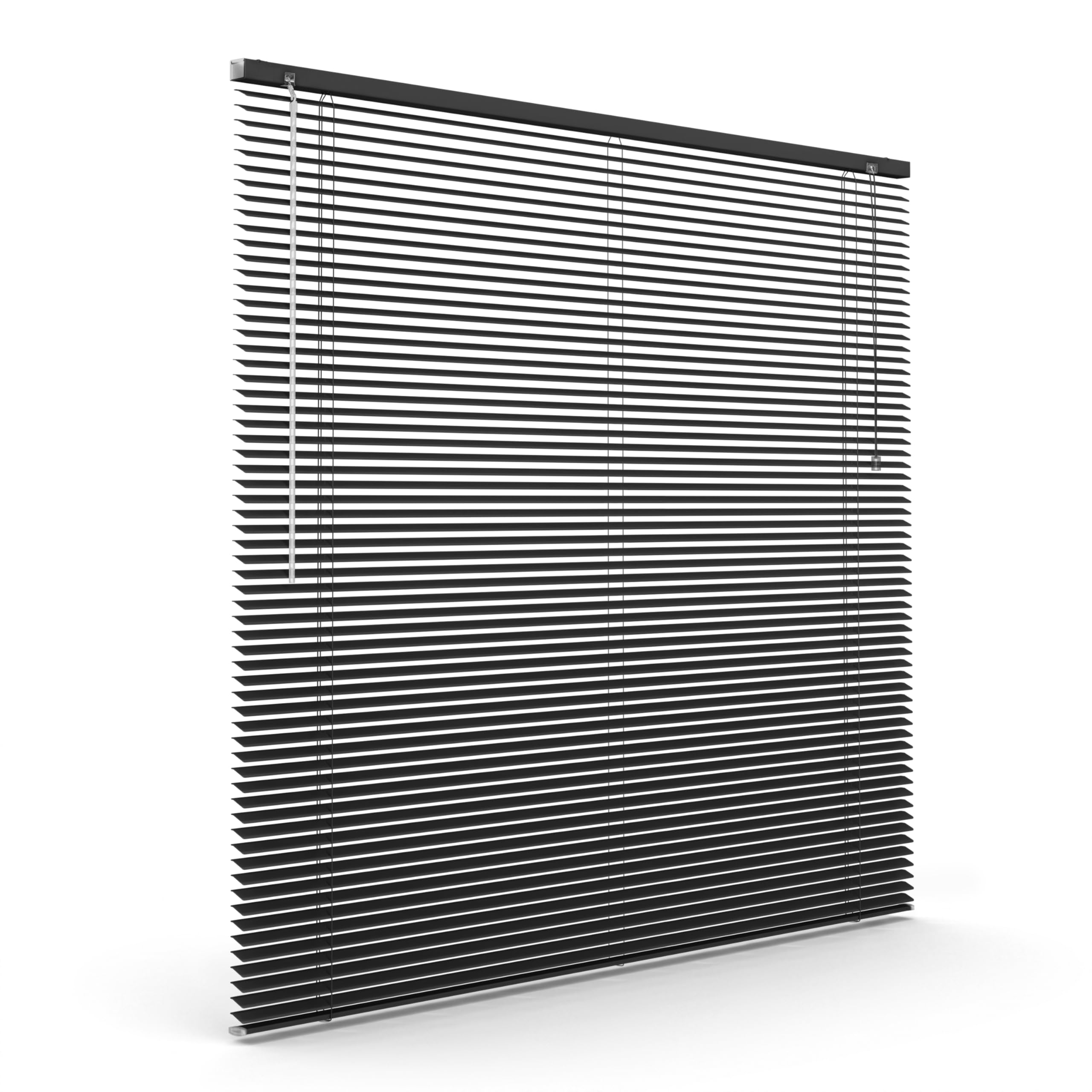 Victoria M. L-Lamellen Alujalousie, 70 x 200 cm, schwarz matt